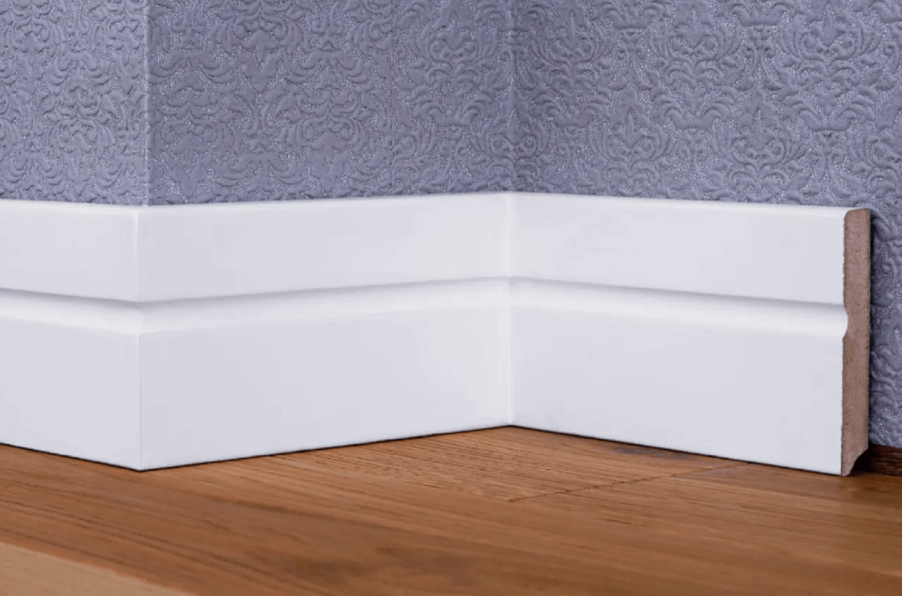 Плінтус мдф білий (80Х12Х2500мм)