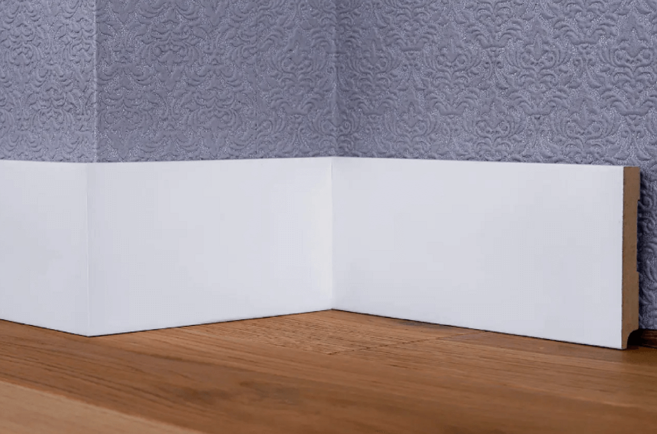 Плінтус мдф білий (80Х12Х2500мм)