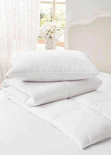 Ковдра пухова полуторна Linens біла 155x215 см. 156298