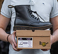 Мужские осенние ботинки Dr. Martens Black Smooth 1460 / Сапоги Доктор Мартинс унисекс демисезон черные кожа