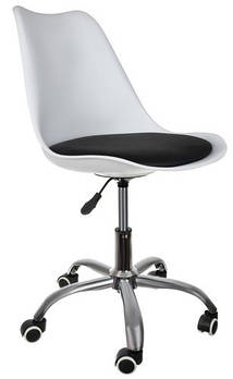 Обертове офісне крісло — чорно-біле