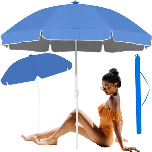 Зонт пляжный/садовый Mallorca 2.4м синий - фото 1 - id-p1683796599