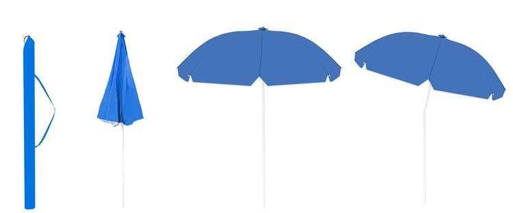 Зонт пляжный/садовый Mallorca 2.4м синий - фото 7 - id-p1683796599