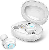 Бездротові навушники, бездротові навушники [Super Light] Навушники Bluetooth 5.1 з чохлом для заряджання Type-C