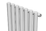 Вертикальний дизайнерський радіатор опалення ARTTIDESIGN Matera 7/1800/413 білий матовий, фото 5