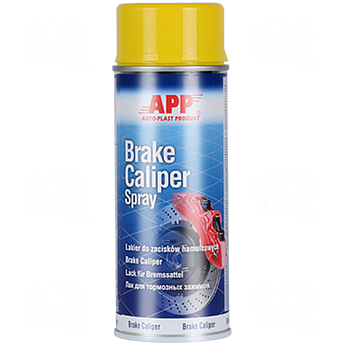 Фарба для супортів та гальмівних барабанів APP Brake Caliper Spray, 400 мл Аерозоль Жовтий