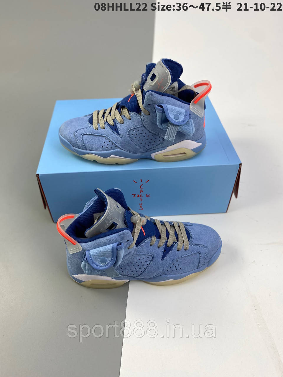 Air jordan 6 blue cheap suede