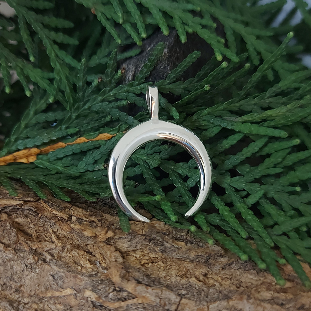 Лунниця, луниця, місяць, жіночий оберіг, кулон, амулет, талісман, срібло 925, золото 585/750