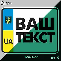 Номера на мотоцикл сувенирные светящиеся в темноте. - Неон ефект