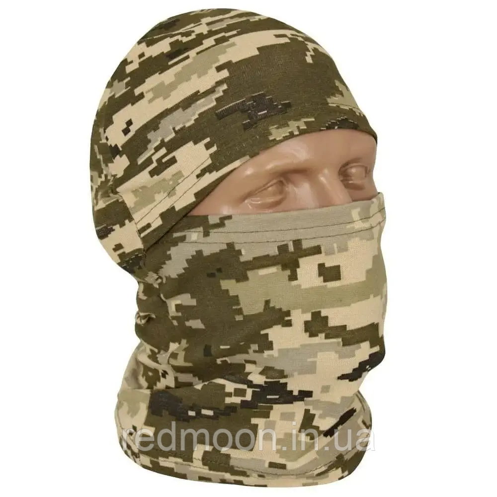 Балаклава трикотажна для ЗСУ, Піксель / Підшоломник, фото 1
