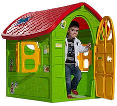 Будиночок дитячий Play House Dorex 5075. Зелений пластиковий будиночок 120 x113 x 111 см., фото 5