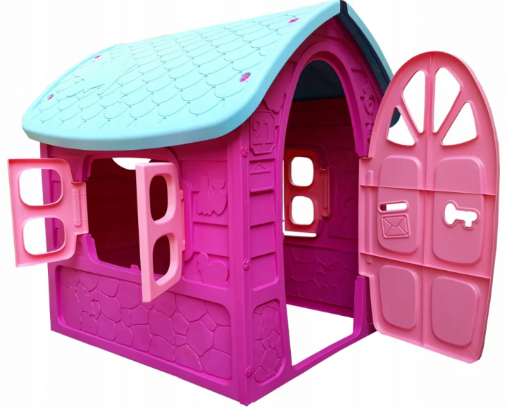 Будиночок дитячий Play House Dorex 5075. Рожевий пластиковий будиночок 120 x113 x 111 см.