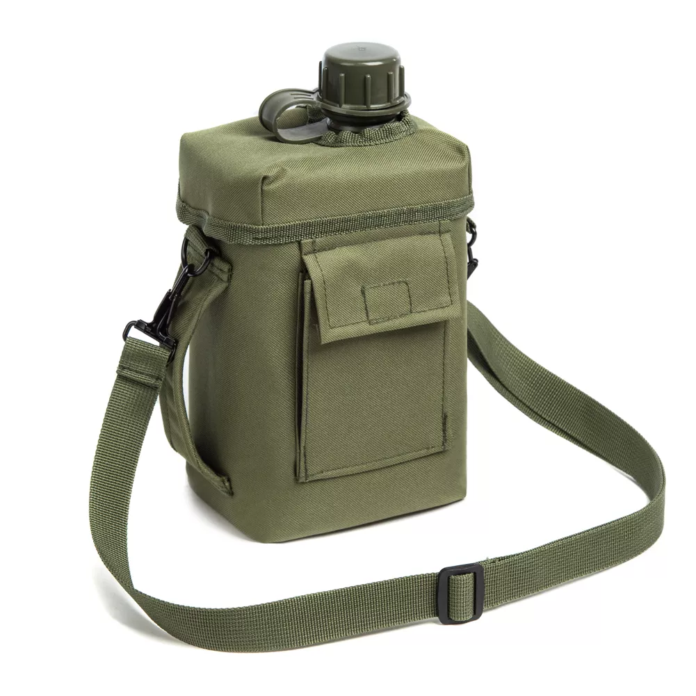 Фляга для води 2 літри з чохлом Зелена, фото 1