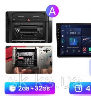 Junsun 4G Android магнітолу для Audi A4 2 3 B6 B7 2000 — 2009 S4 RS4 2ГБ ОЗУ + 32 тип А