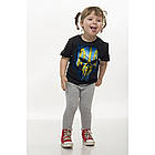 Дитяча футболка Череп (Punisher) із Тризубом (жовто-блакитний), Размер 12-13 лет, фото 4