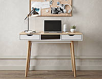 Стіл письмовий комп'ютерний Сканді 2 на дерев'яних ніжках стильний сучасний для комп'ютера школяра офісу будинку роботи