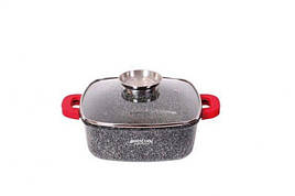 Каструля з антипригарним покриттям Bohmann BH-2428 MRB з подвійним дном з литого алюмінію каструля з кришкою