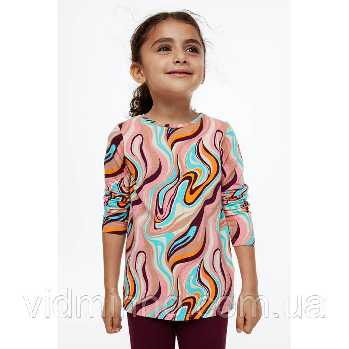 Кофта реглан лонгслів H&M для дівчинки 4-6 років - р.110/116, фото 1