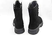 Черевики жіночі зимові MeegoComfort 9698-70M-black замшеві на шнурівці, фото 7