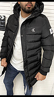 Мужская осень - зима удлиненная куртка Calvin Klein , пр-во Турция ,