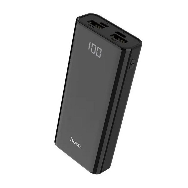 УМБ повер банк Power Bank Hoco Elegant shell J45 10000mAh, 2USB, Type-C, 2A, чорне, фото 1