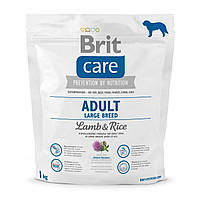 Сухой корм для собак крупных пород (от 25 кг) Brit Care Adult Large Breed Lamb & Rice 1 кг (ягненок и рис)