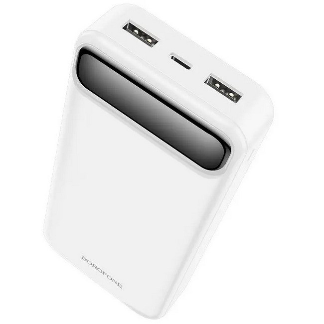 Повер банк УМБ Power Bank BOROFONE BJ14A 20000 mAh, 2USB, Type-C, 2A, біле, фото 1