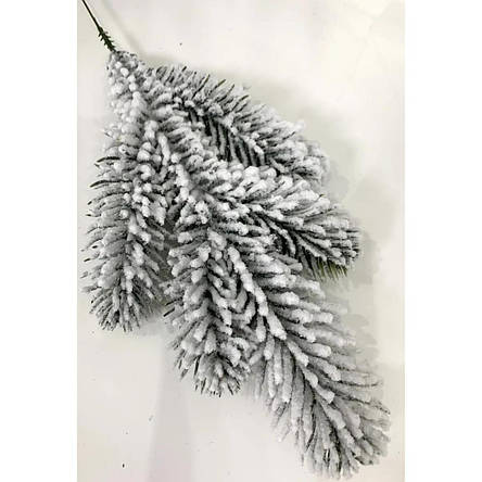 Гілки штучної литої ялинки (↔ 30 см) засніжена   /штучна хвоя/, фото 2