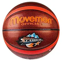 Мяч баскетбольный Movemen №7 PU SlumDunk, оранж/pink MN7-PU/49-1
