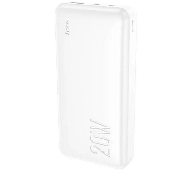Повер банк УМБ Power Bank Hoco Tacker J87A 20000mAh, USB, Type-C, 20W, QC, біле, фото 1