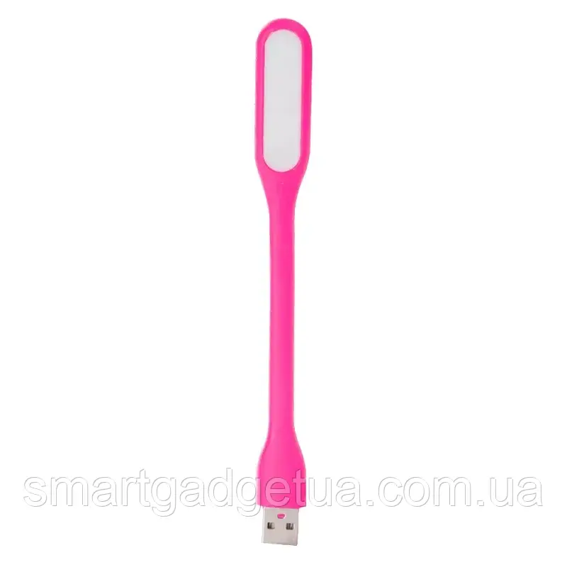 Універсальна Гнучка світлодіодна міні USB LED-підсвітка — лампа для Ноутбука, Power Bank Рожевий
