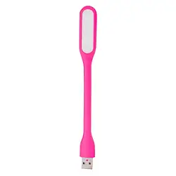 Універсальна Гнучка світлодіодна міні USB LED-підсвітка — лампа для Ноутбука, Power Bank Рожевий