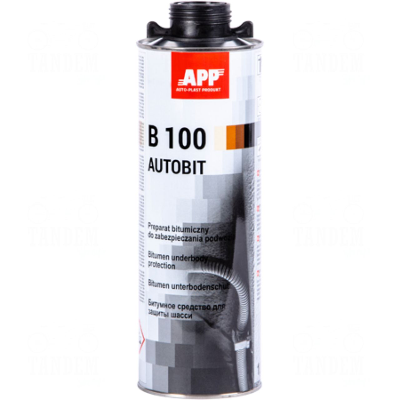 Бітумний засіб для захисту шасі APP B100 Autobit, 1 л Чорний
