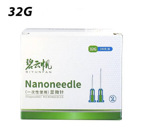 Купить Игла для мезотерапии 32G 0.23 x 4 мм Biyunfan 1 шт, цена 15 ...