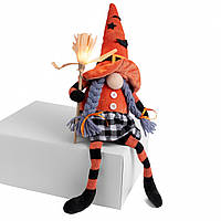 М'яка іграшка Yes! Fun Хелловін "Гном Дівчинка" 41 см, LED-метла