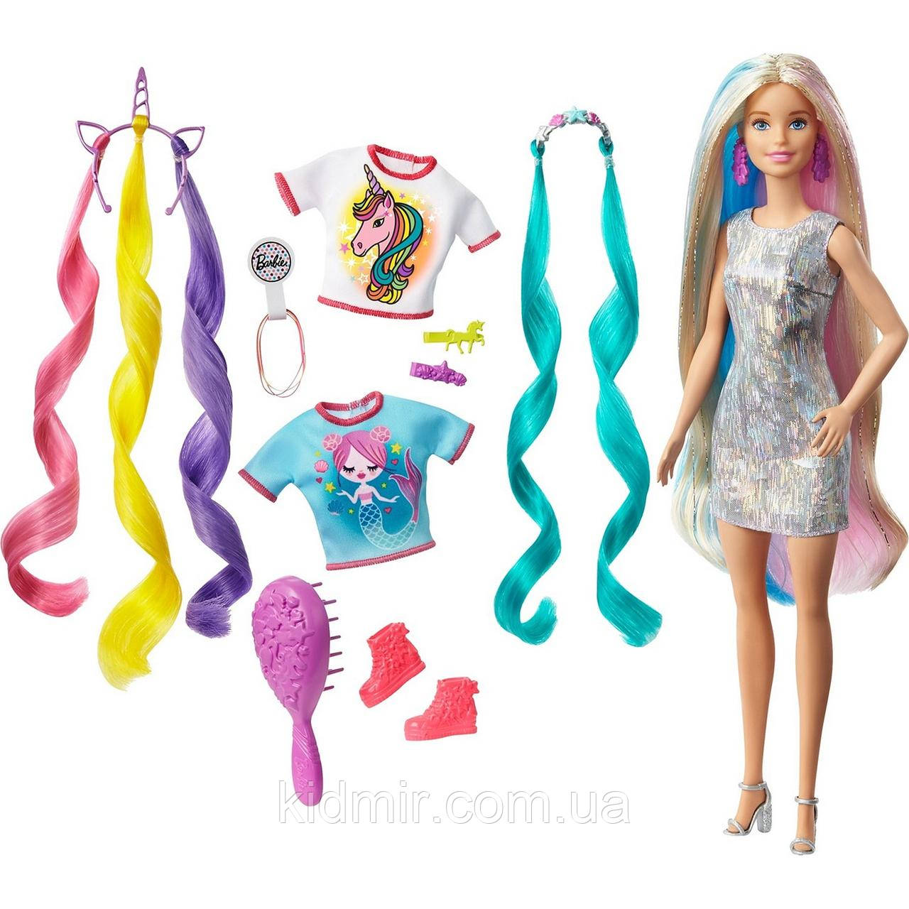 Лялька Барбі Райдужне волосся Barbie Fantasy Hair GHN04