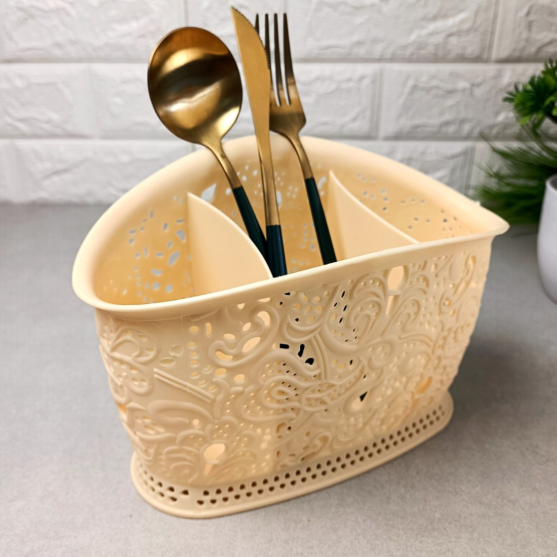 Ажурний органайзер для канцелярського приладдя, беж Efe