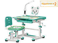 Evo-кids Комплект Evo-kids (стіл + стіл + полиця + лампа) BD-04 Z (XL) Teddy з лампою