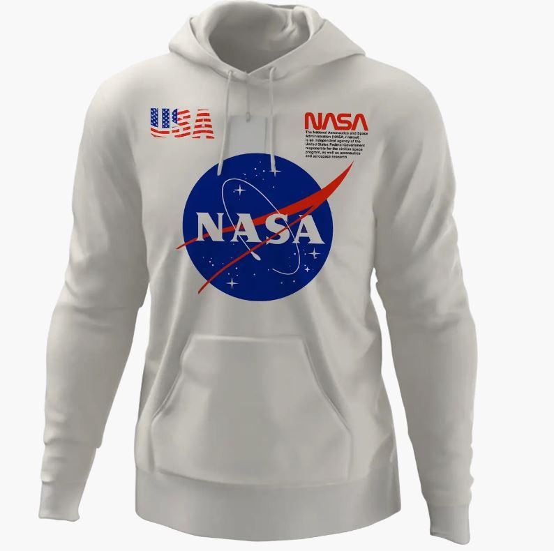 Худі на флісі чоловічий NASA білий