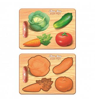 Вкладиші "Овочі" (фон із підказкою) ПСФ122 G-Rich