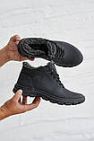 Чоловічі кросівки шкіряні зимові чорні на шнурках Размеры: 40,41,42,43,44,45, фото 2