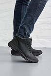 Чоловічі кросівки шкіряні зимові чорні на шнурках Размеры: 40,41,42,43,44,45 45, фото 4