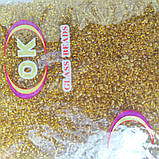 Бісер дрібний темно-жовтий прозорий, фото 2