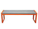 Лавочка без спинки кольорова 1500х400х450мм OL264/1, фото 2