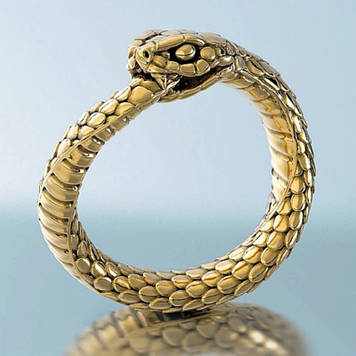 Елітна каблучка, скандинавський дракон Уроборос, перстень у вигляді змії, байкерський перстень, розмір 19