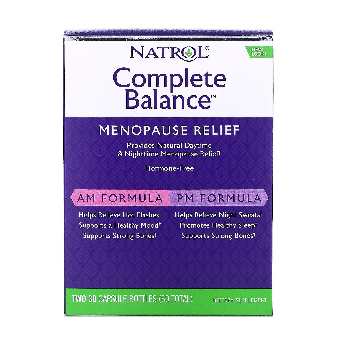 Повний комплекс для полегшення Менопаузи, Complete Balance, Menopause Relief, Natrol, дві баночки по 30 капсул