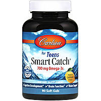 Омега-3 для підлітків, Teens Smart Catch, Carlson, 90 желатинових капсул