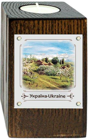 Підсвічник Україна "Хутір з яблуневим цвітом" метал/дерево 6*10 см Гранд Презент гпукп03к/м