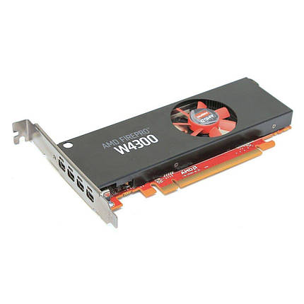 Дискретна відеокарта AMD FirePro W4300, 4 GB GDDR3, 128-bit / 4x miniDP + адаптер miniDP to DVI (Dell G44DK), фото 2