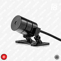 Стоп-сигнал лазерний із радіатором, "вихрі", Ø17 мм, 500 mW, 12-24 В, чорний корпус (червоний)